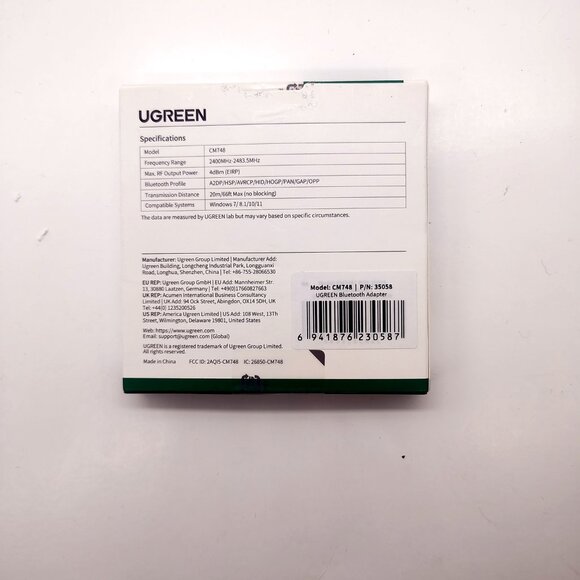 NEW UGREEN Bluetooth Adapter USB Bluetooth 5.4 for PC, Plug & Play Windows - Picture 2 of 10